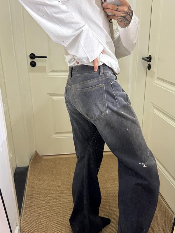Acne Studios 2006M Paint Splatter Denim Jeans