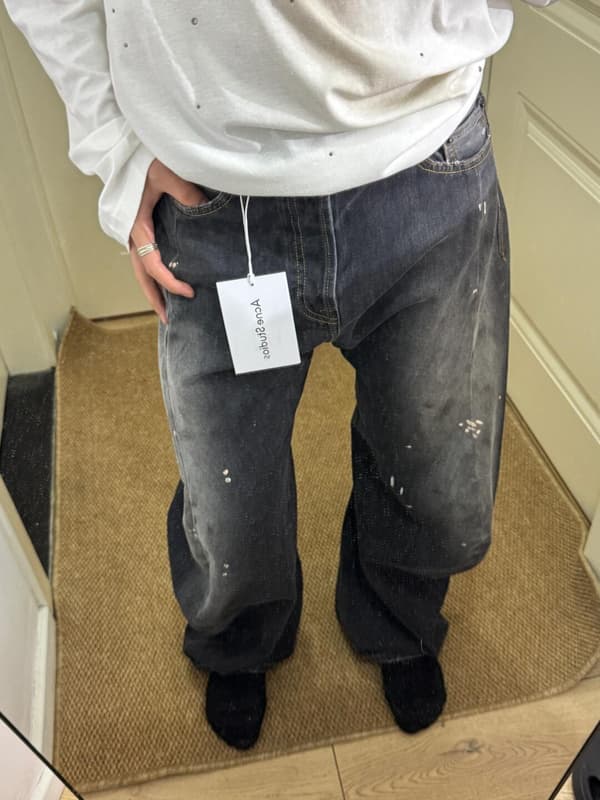 Acne Studios 2006M Paint Splatter Denim Jeans