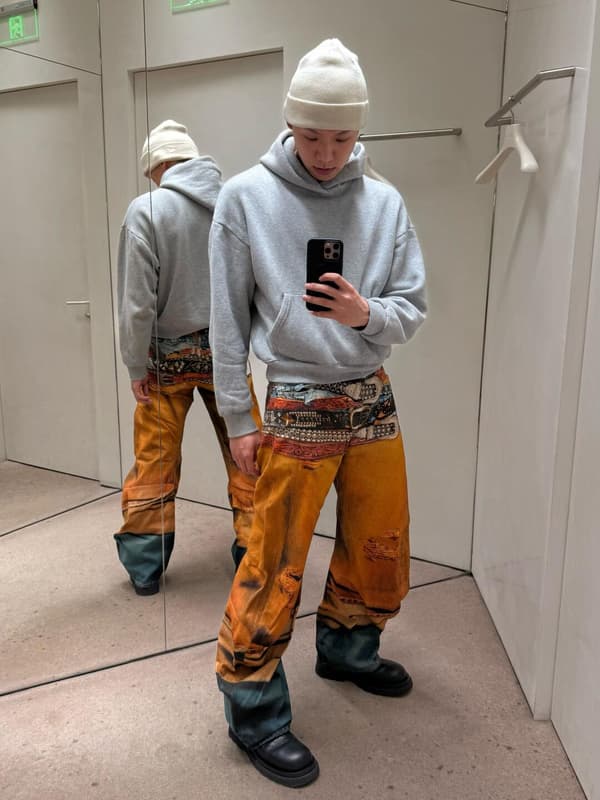 Acne Studios Multi Belt Pattern Denim Jeans