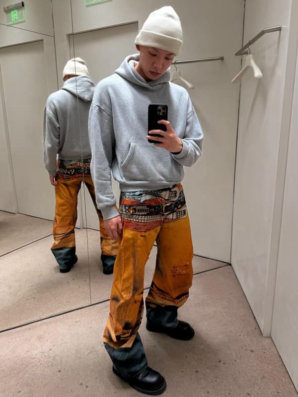 Acne Studios Multi Belt Pattern Denim Jeans