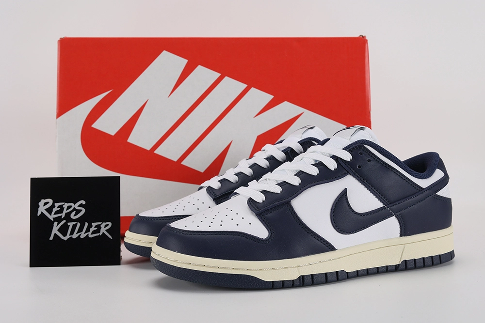 Dunk Low Vintage Navy – Image 1 dunk-low-vintage-navy-replica