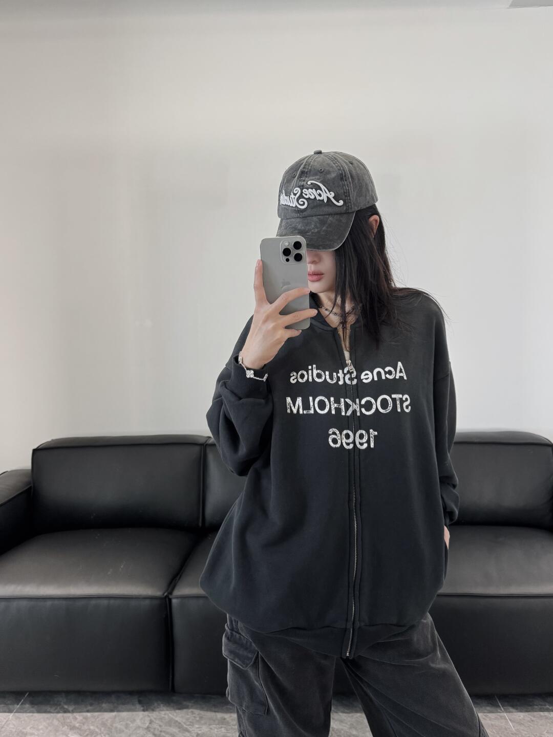 Acne Studios Front 1996 Distressed Lettering Jacket – Image 4 Acne Studios Front 1996 Distressed Lettering Jacket – Image 4