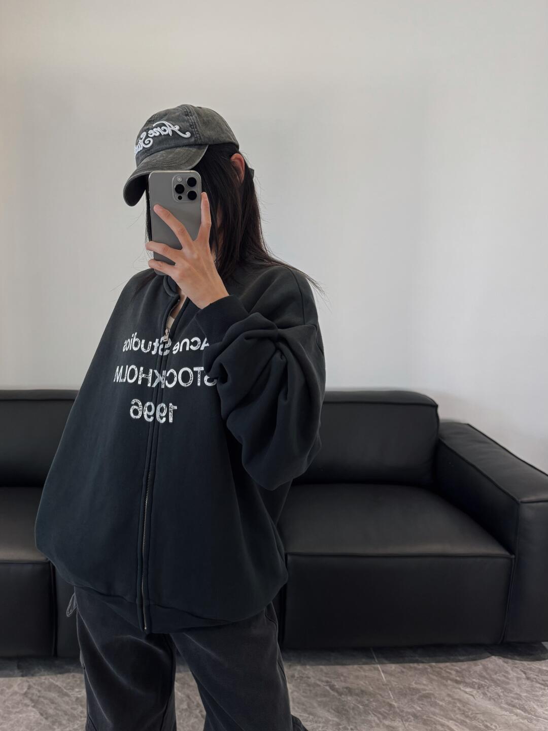 Acne Studios Front 1996 Distressed Lettering Jacket – Image 3 Acne Studios Front 1996 Distressed Lettering Jacket – Image 3