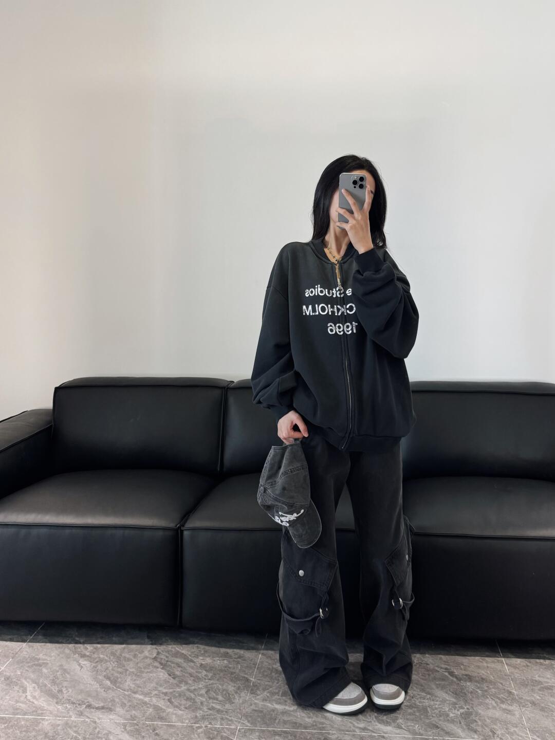 Acne Studios Front 1996 Distressed Lettering Jacket – Image 1 Acne Studios Front 1996 Distressed Lettering Jacket – Image 1