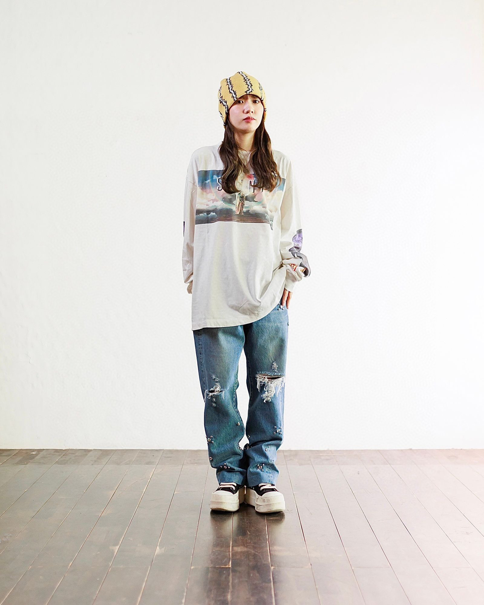 Saint Michael Movie Intro Goddess Print Shirt &ndash; Image 3
