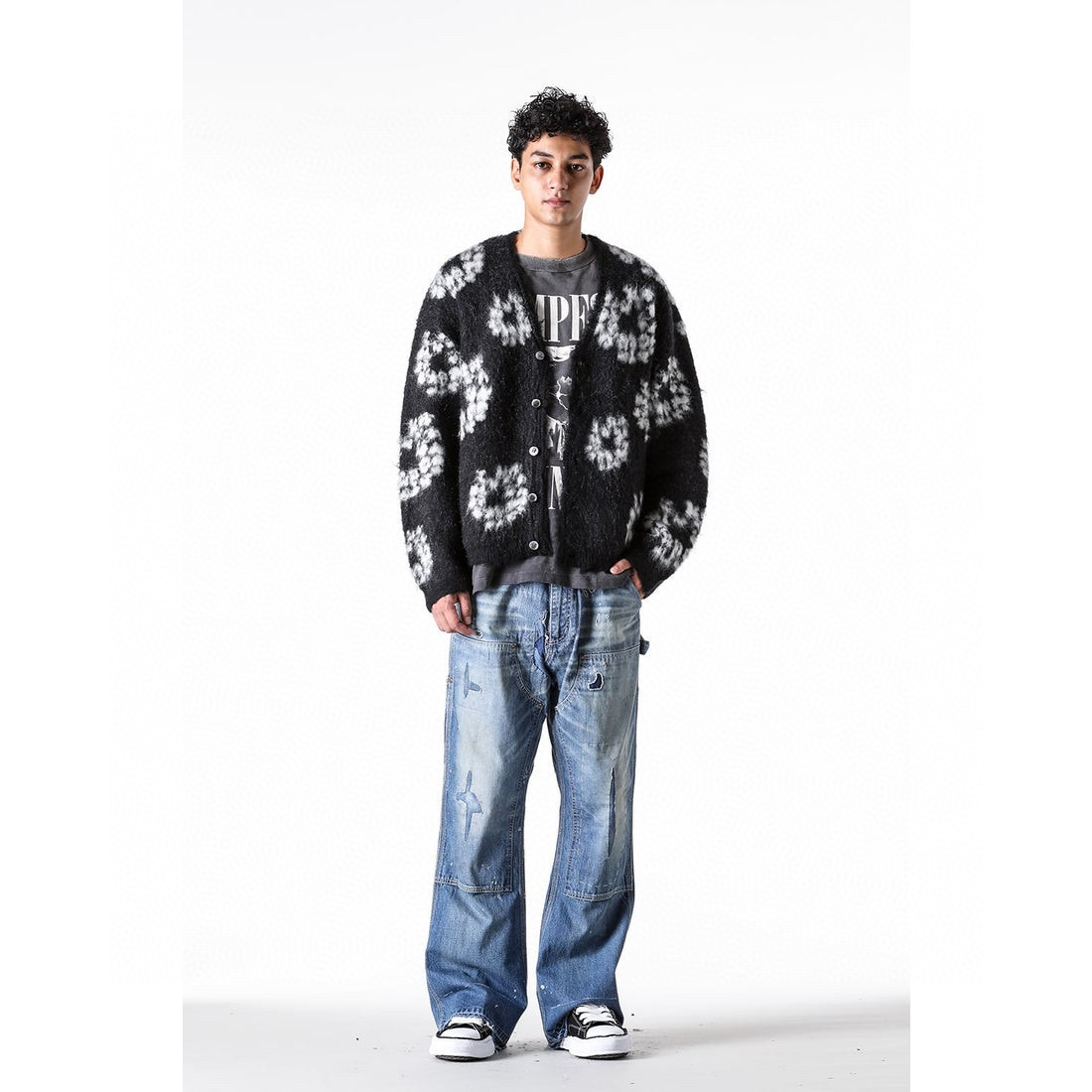Saint Michael Cotton Pattern Cardigan Sweater &ndash; Image 2