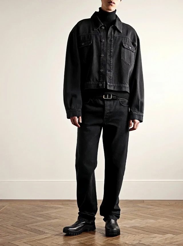 The Row Orson Black Denim Jacket – Image 3 The Row Orson Black Denim Jacket – Image 3