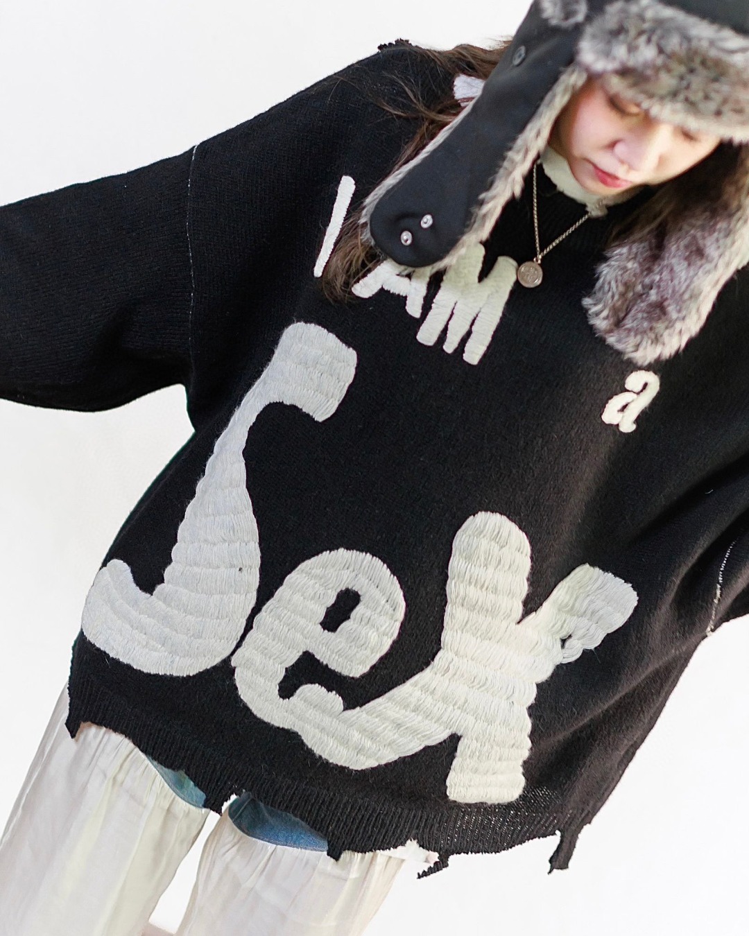 Saint Michael Sex Hand Embroidered Crewneck Sweater – Image 4 Saint Michael Sex Hand Embroidered Crewneck Sweater – Image 4