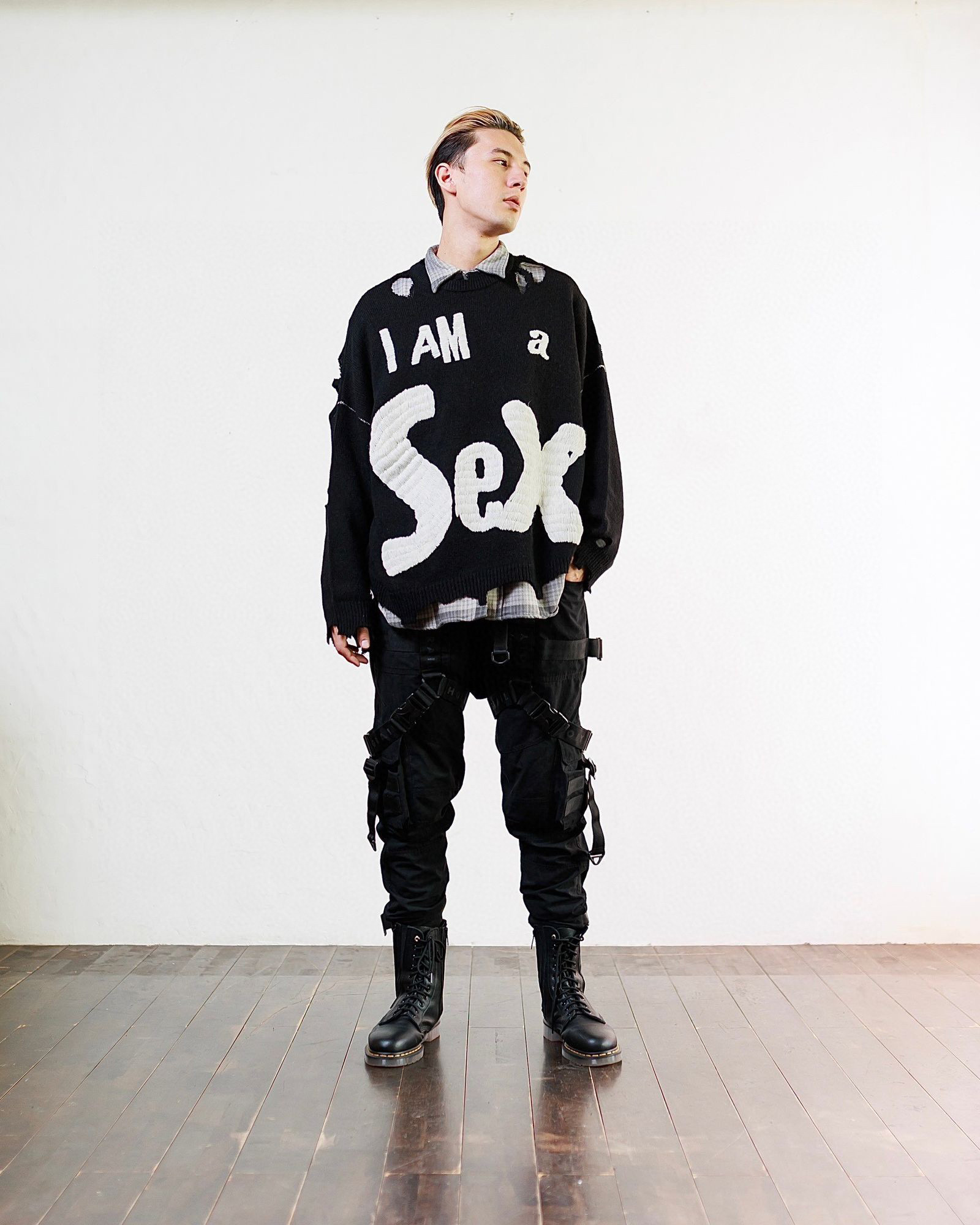 Saint Michael Sex Hand Embroidered Crewneck Sweater – Image 7 Saint Michael Sex Hand Embroidered Crewneck Sweater – Image 7