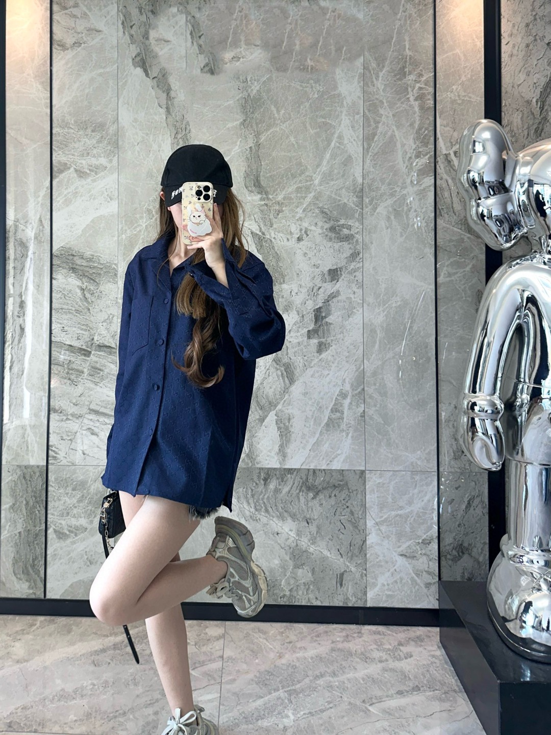 Gg Jacquard Collared Long Sleeve Shirt &ndash; Image 2