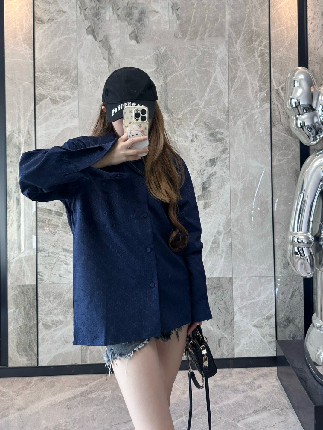 Gg Jacquard Collared Long Sleeve Shirt &ndash; Image 5