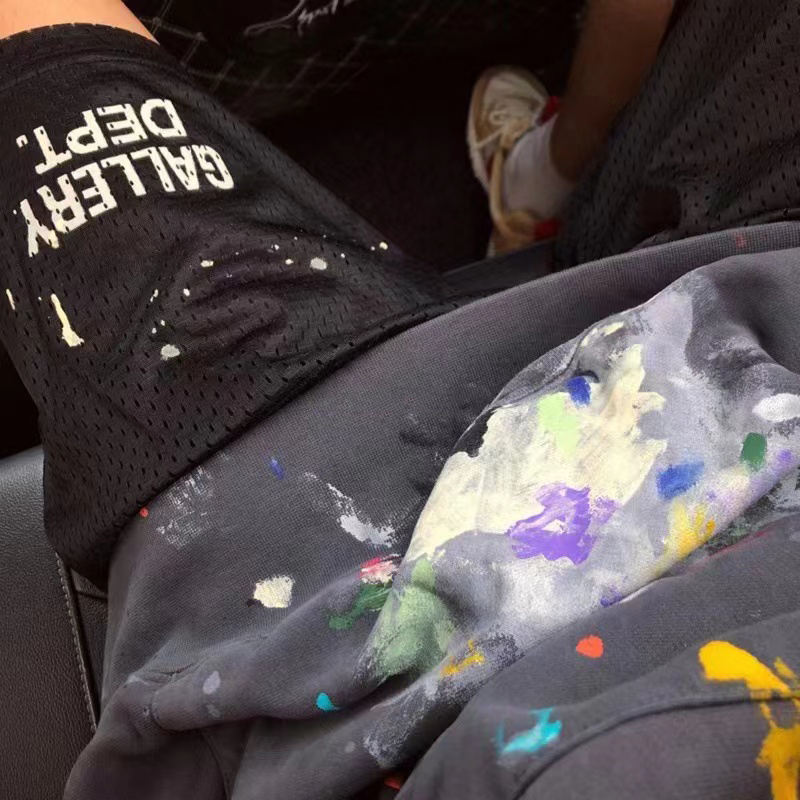 Gallery Dept Splash Paint Mesh Shorts &ndash; Image 1