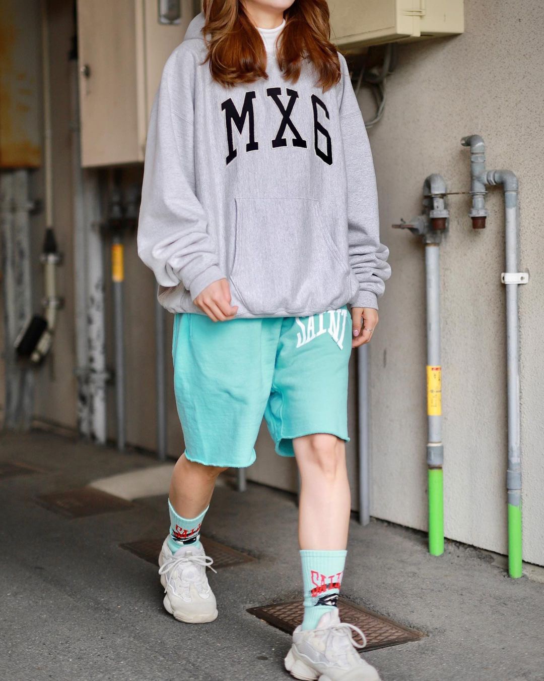 Saint Michael Street Font Print Shorts &ndash; Image 6