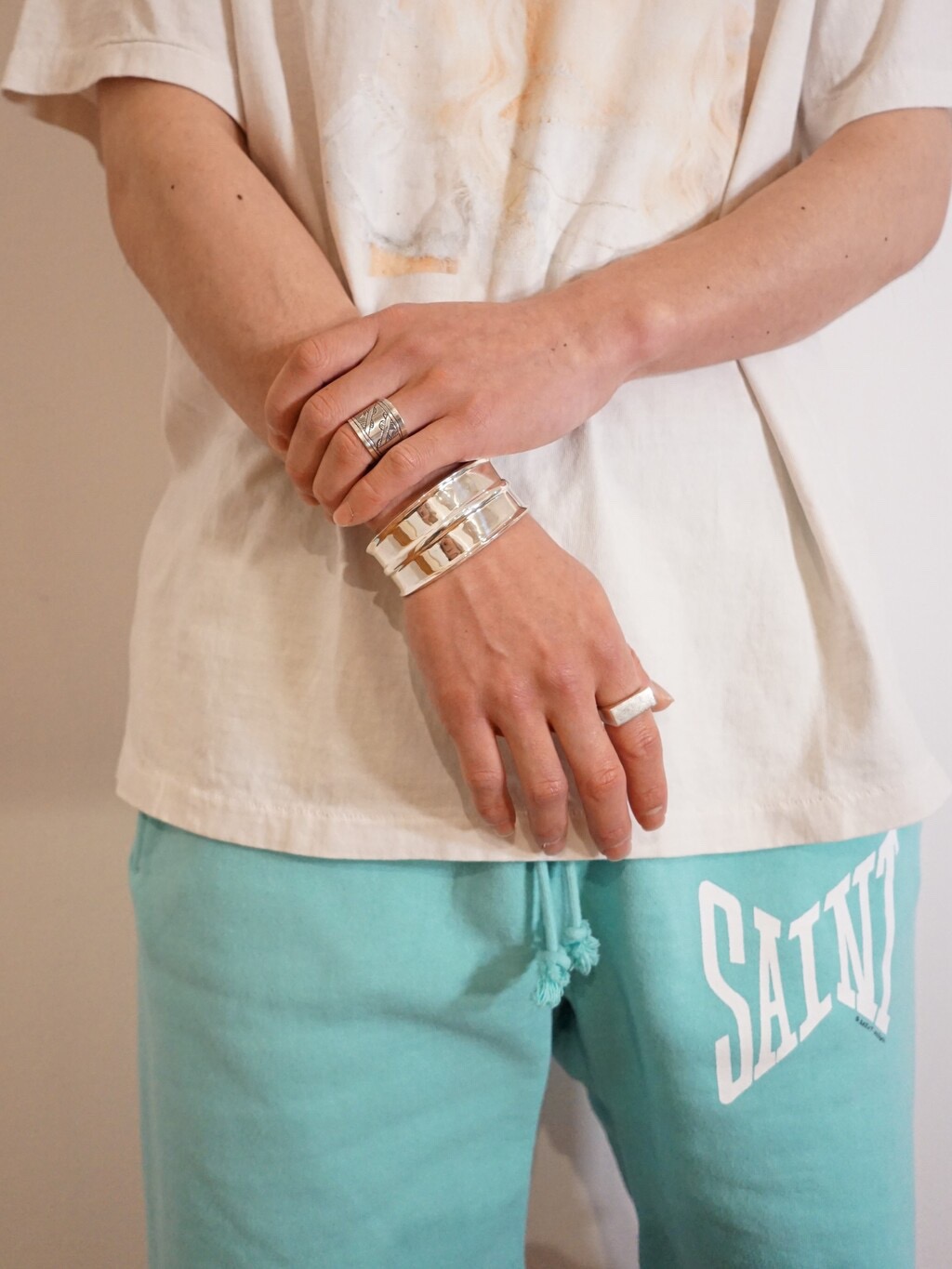 Saint Michael Street Font Print Shorts &ndash; Image 7