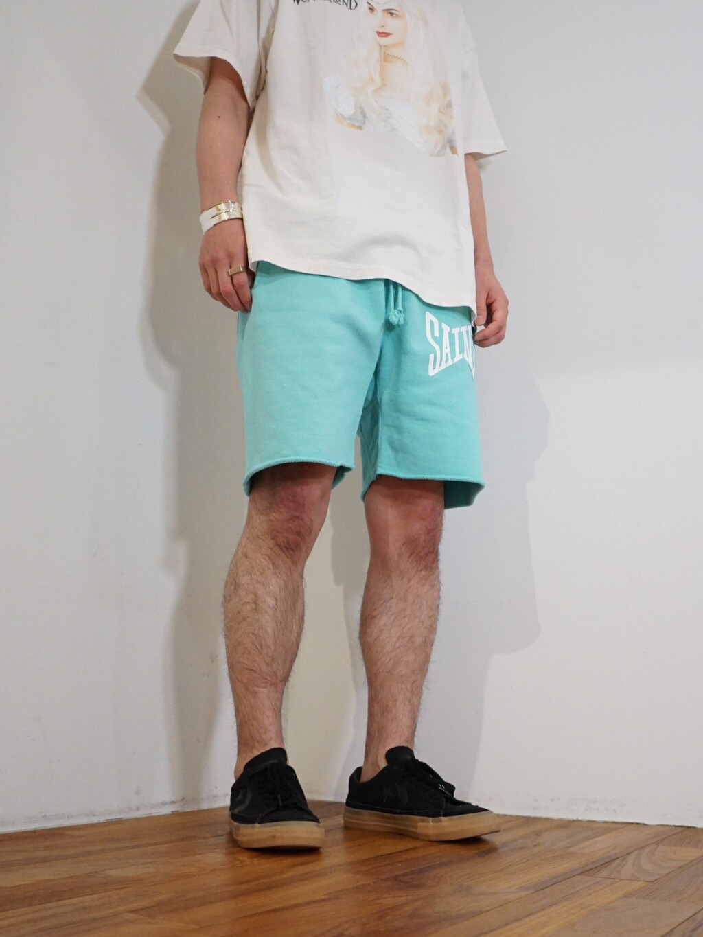 Saint Michael Street Font Print Shorts &ndash; Image 9