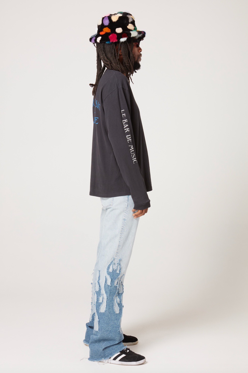 Gallery Dept Music Gallery Letter Print Long Sleeve Shirt &ndash; Image 3