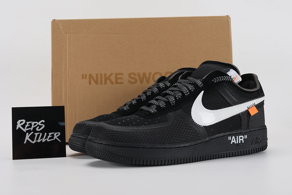 Off White X Air Force 1 Low Black Replica – Image 1 off-white-x-air force-1-low-'black'-replica