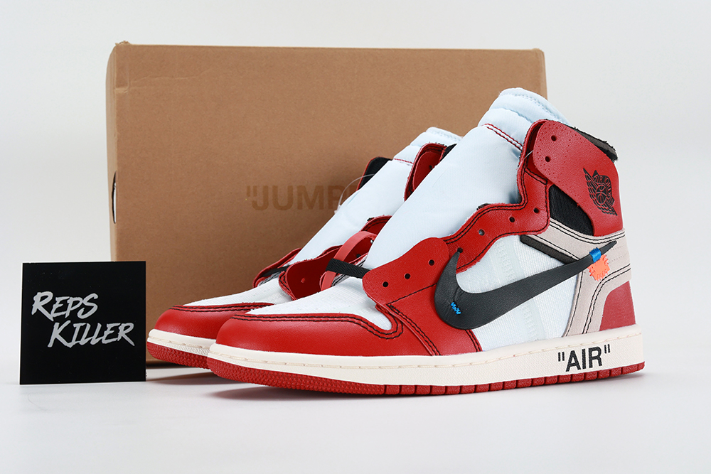 Off White X Air Jordan 1 Retro High Og Chicago – Image 7 Off-White x Air Jordan 1 Retro High OG 'Chicago' Replica