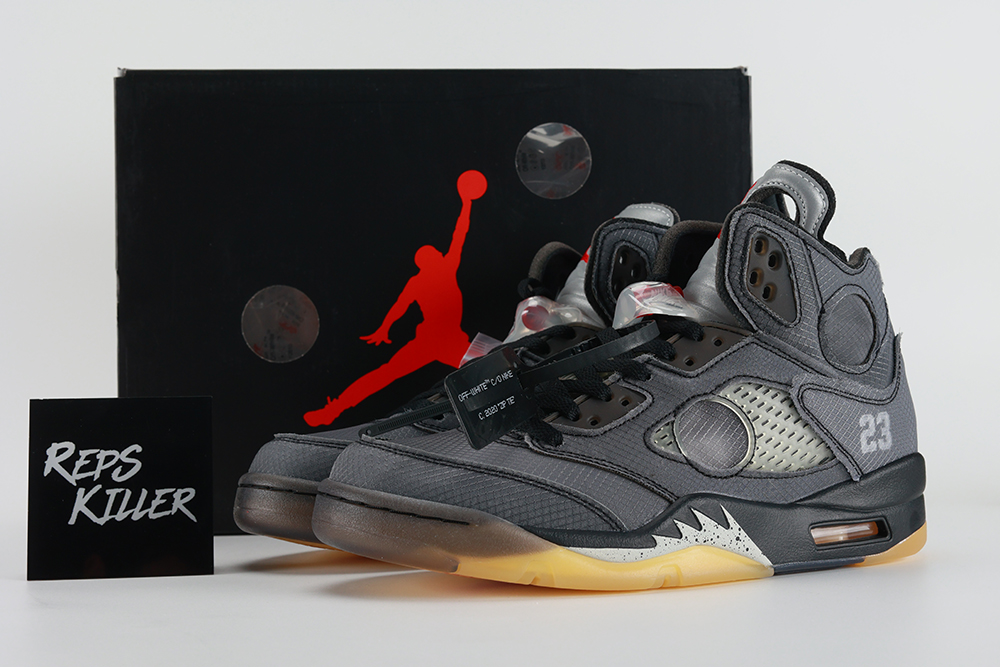 Off White X Air Jordan 5 Retro Sp Muslin Replica – Image 1 Off-White x Air Jordan 5 Retro SP 'Muslin' Replica
