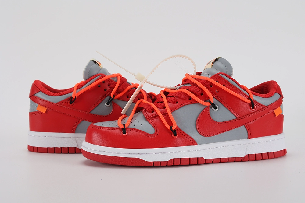 Off White X Dunk Low University Red – Image 2 off-white-x-dunk-low-'university red'-replica