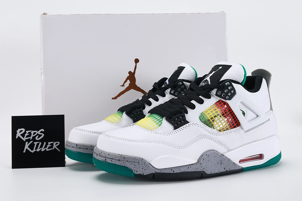 Wmns Air Jordan 4 Retro Rasta – Image 1 Wmns Air Jordan 4 Retro Rasta replica