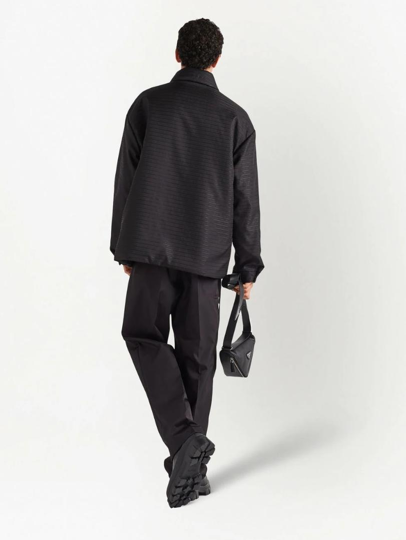 Pd Triangle Logo Jacquard Cotton Puffer Jacket &ndash; Image 8