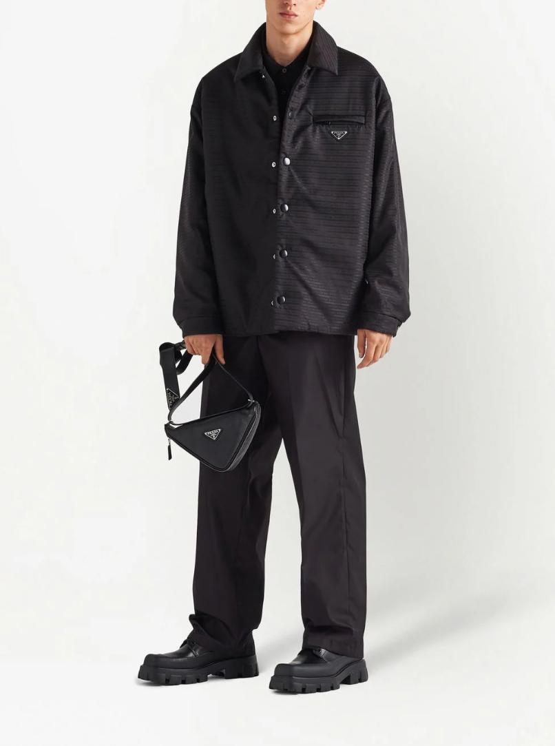 Pd Triangle Logo Jacquard Cotton Puffer Jacket &ndash; Image 6