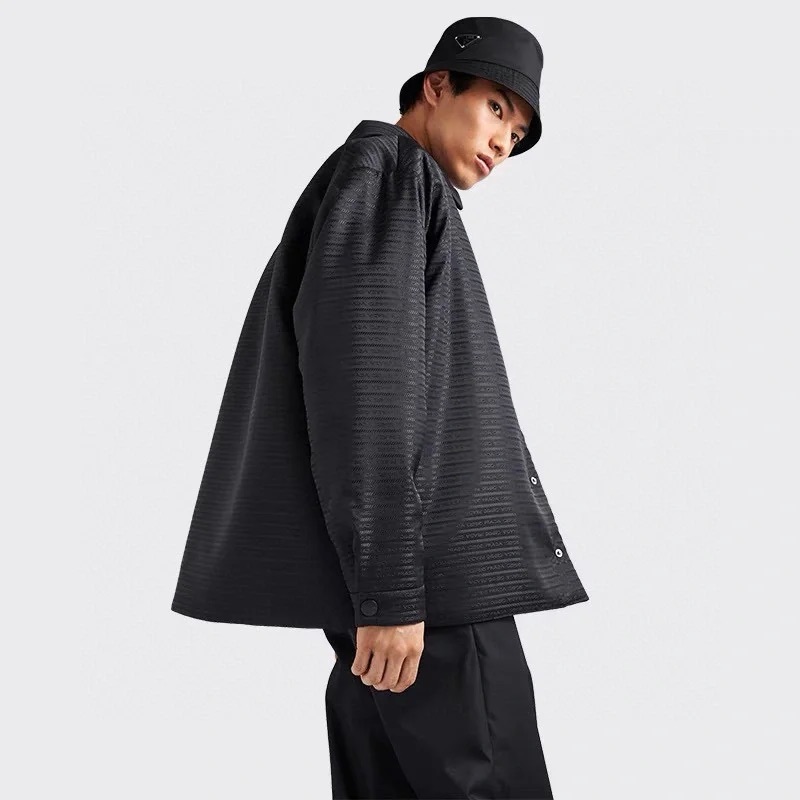 Pd Triangle Logo Jacquard Cotton Puffer Jacket &ndash; Image 2