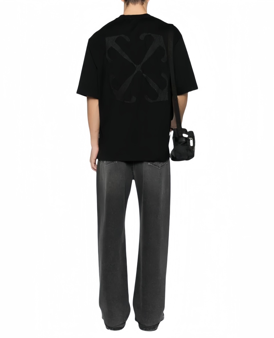 Off White Subtle Anchor Arrows Embroidered T Shirt – Image 2 Off White Subtle Anchor Arrows Embroidered T Shirt – Image 2