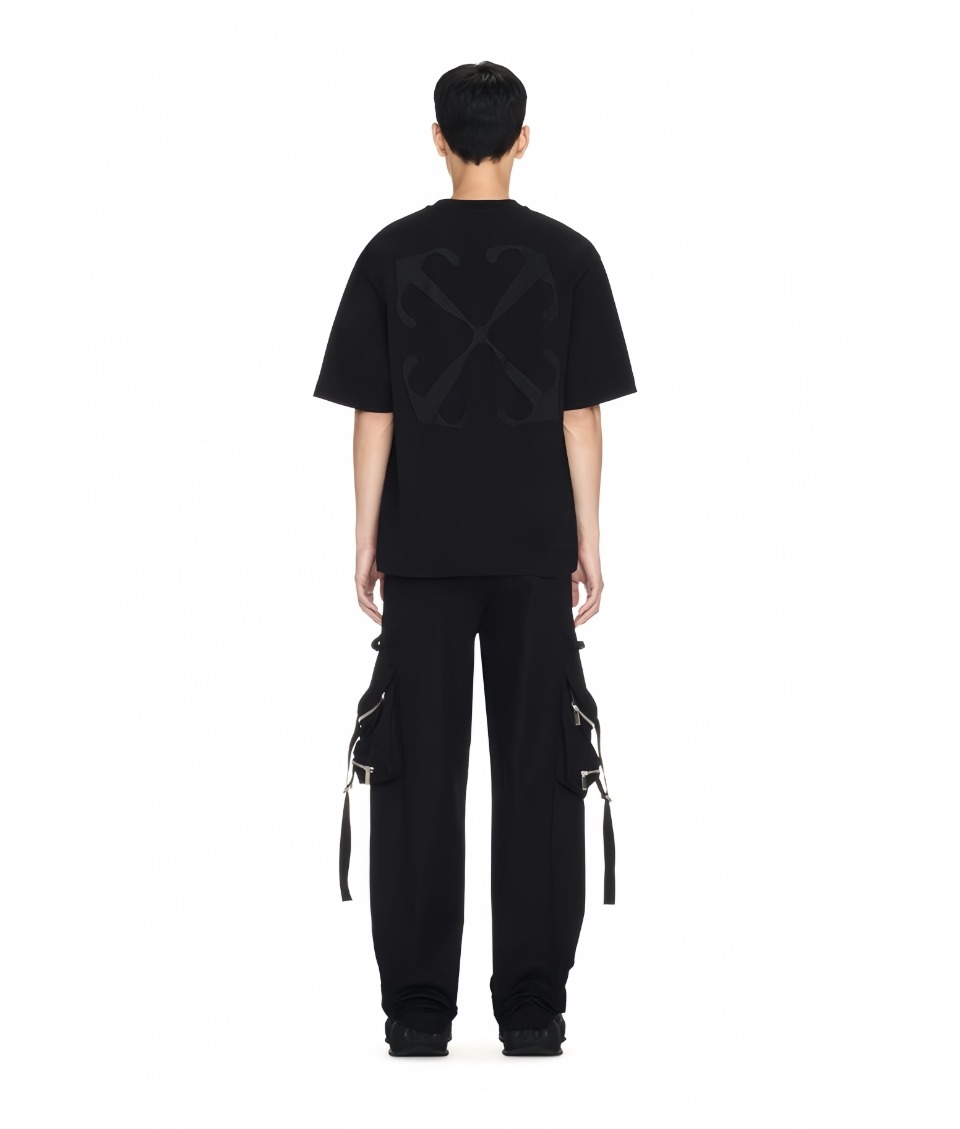 Off White Subtle Anchor Arrows Embroidered T Shirt – Image 3 Off White Subtle Anchor Arrows Embroidered T Shirt – Image 3