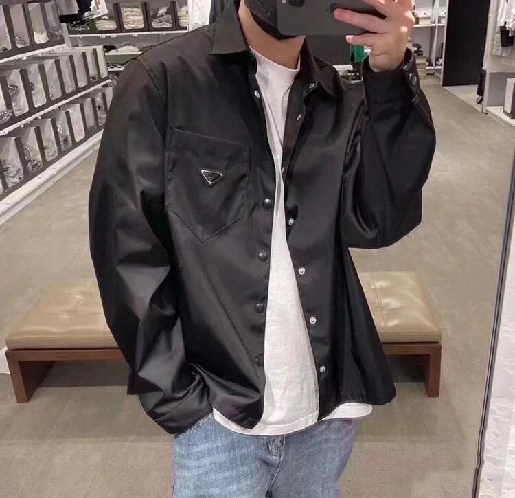 Prada Re Nylon Pocket Triangle Logo Nylon Shirt Jacket – Image 4 Prada Re Nylon Pocket Triangle Logo Nylon Shirt Jacket – Image 4