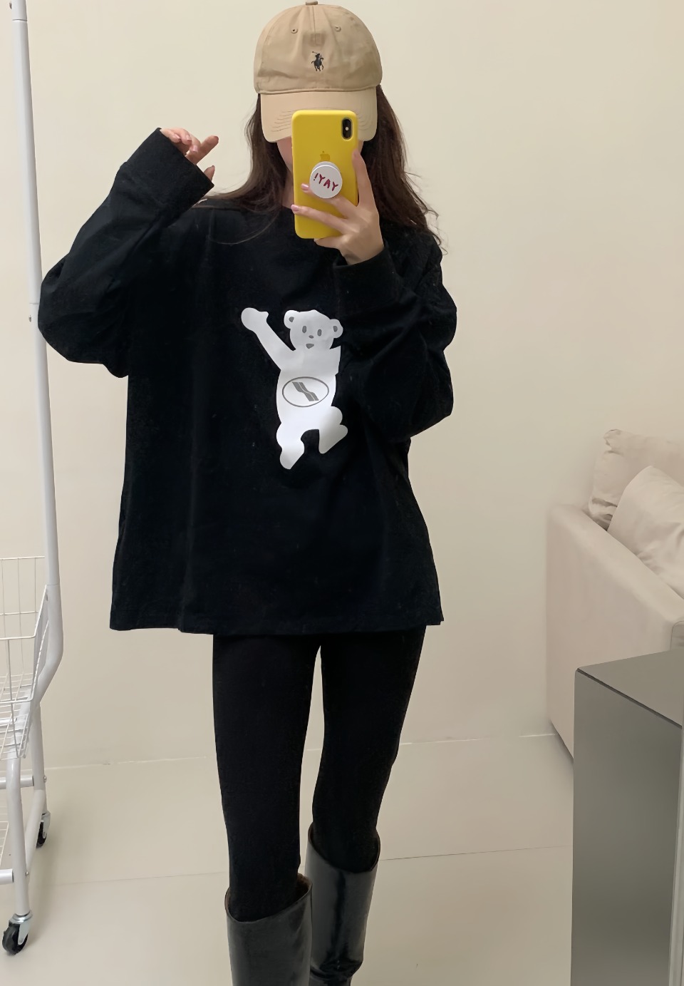 We11Done Raised Hands Bear Print Shirt &ndash; Image 1
