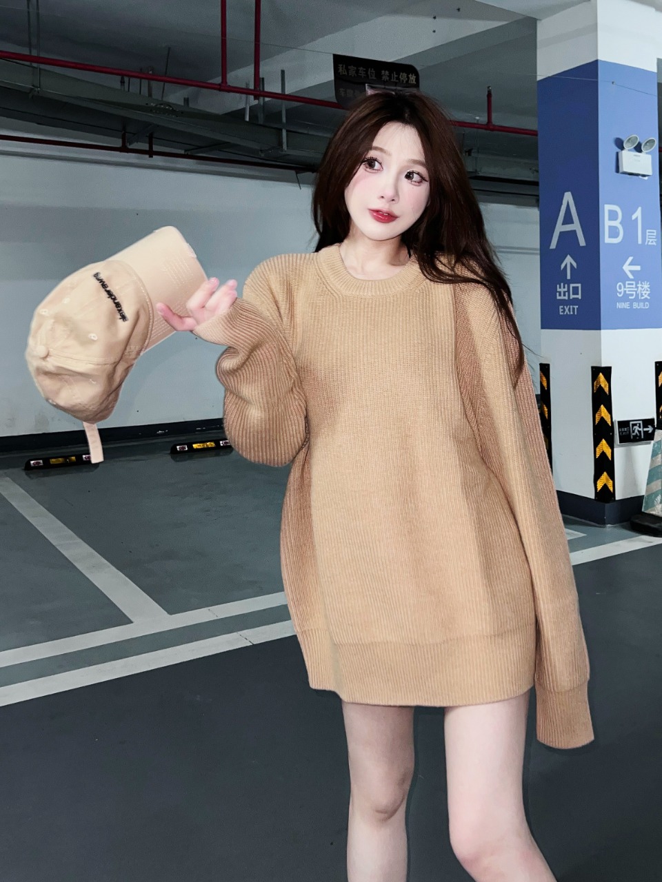 Maison Margiela Back Four Stitch Detail Plain Sweater Khaki &ndash; Image 2
