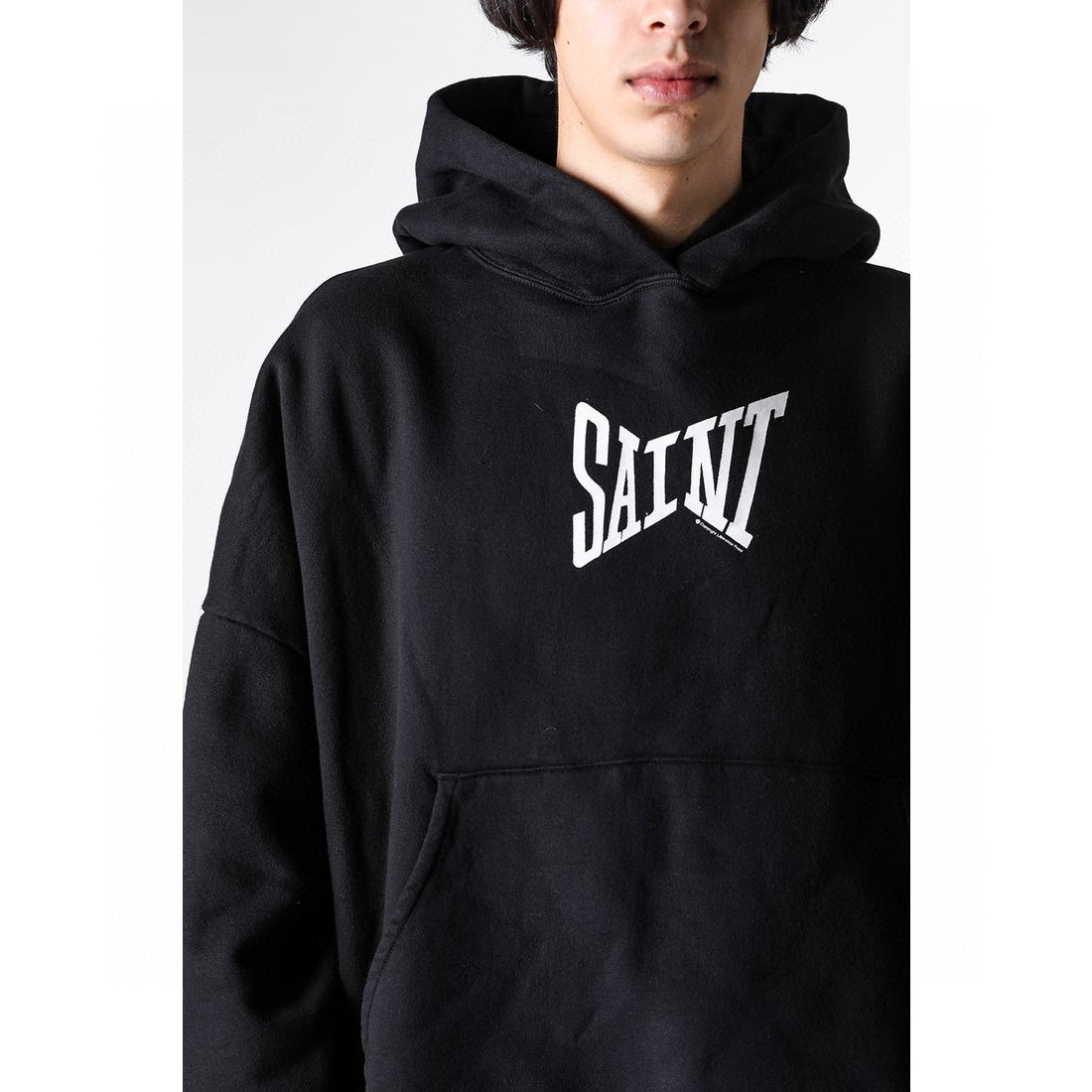 Saint Michael Ribon Saint Letter Print Hoodie &ndash; Image 3