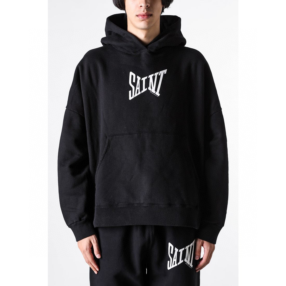 Saint Michael Ribon Saint Letter Print Hoodie &ndash; Image 7
