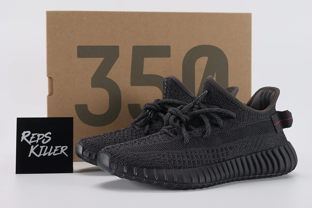 Yeezy Boost 350 V2 Black Reflective Replica – Image 1 yeezy-boost-350-v2-'black-reflective'-replica